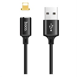 Магнитный кабель USB - Lightning Hoco U28 1м черный - фото 10800