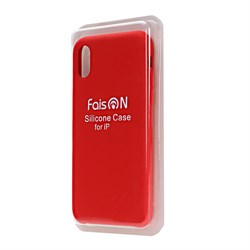 Силиконовый чехол FaisOn для Apple iPhone XR красный - фото 11635