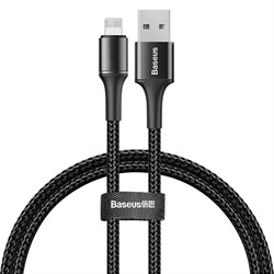 Кабель Baseus Halo Data Cable USB - Lightning 2,4A 0,5м черный (CALGH-A01) - фото 14163