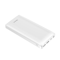 Внешний аккумулятор Baseus Mini JA Fast charger Power bank 3A 20000mAh белый (PPJAN-B02) - фото 14399