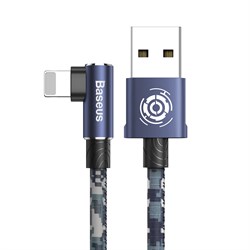 Кабель Baseus Camouflage Mobile Game Cable USB - Lightning 2,4A 1м синий (CALMC-A03) - фото 15575
