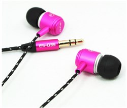 Наушники проводные Awei ES-Q35 розовый/черный - фото 15959