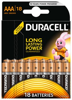 Батарейка Duracell AAA Basic LR03 18 шт 5000394107557 - фото 19857