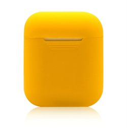 Чехол-футляр для Apple Airpods case Cheap silicone желтый - фото 20100