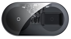 Беспроводное зарядное устройство Baseus Simple 2in1 Wireless Charger Pro Edition (WXJK-CA02) - фото 20253