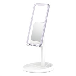 Держатель мобильного телефона Wiwu Mirror Desktop Stand ZM201 белый - фото 20836
