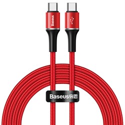 Кабель Baseus Halo Data Cable PD2.0 60 W Type-C - Type-C 3A 2м красный (CATGH-K09) - фото 21346