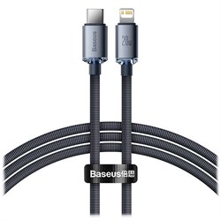 Кабель Baseus Crystal Shine Series Fast Charging USB Type-C - Lightning, 20W, 1.2 м (CAJY000201) черный - фото 24543