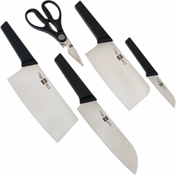 Набор кухонных стальных ножей с подставкой HuoHou 6-Piece Kitchen Knife Set Lite HU0058 6970960060588 - фото 29005