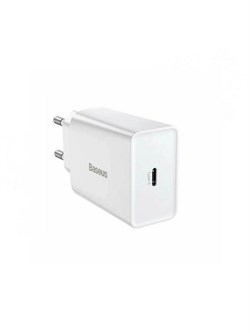 Зарядное устройство Baseus Speed Mini Quick Charger Type-C 20W CCFS-SN02 белый 6953156201705 - фото 31265