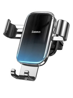 Автомобильный держатель для телефона в дефлектор Baseus Glaze Gravity Car Mount SUYL-LG01 Черный 6953156222731 - фото 31821