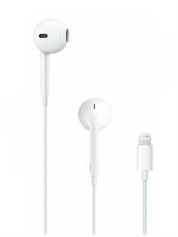 Наушники проводные Apple EarPods Lightning белый 6959496061245 - фото 33201