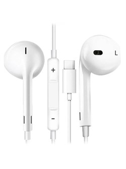 Наушники проводные Apple EarPods Type-c белый 6959407762841 - фото 33213