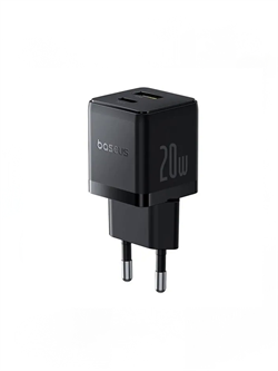 Сетевое зарядное устройство Baseus Palm 20W 1xUSB-A 1xUSB-C PD QC 3.0 (CCZC20UE) P10111608113-00 черный 6932172672737 - фото 33284