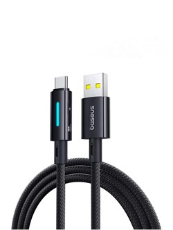 Кабель Baseus Lit Fast Charging USB - Type-C 100W 1m P10379002121-00 CB000147 черный 6932172684532 - фото 33393