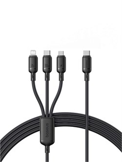 Кабель Baseus Fast Charging Cable 3 в 1 P10377706123-00 CB000166 черный 6932172685119 - фото 33470