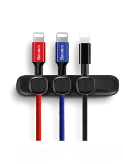 Магнитный органайзер держатель для проводов Baseus Peas Cable Clip ACWDJ-01 черный 6953156254978 - фото 33635