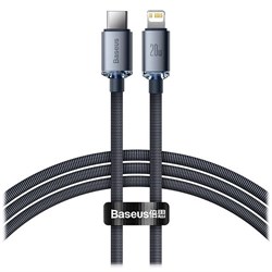 Кабель Baseus Crystal Shine Series Fast Charging Type-C - Lightning 20W 2 м CAJY000301 черный 6932172602772 - фото 33876