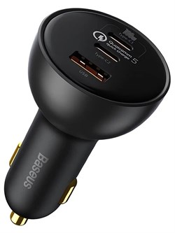 Автомобильное зарядное устройство Baseus Qualcomm Charger Car Charger C+C+U 160W TZCCZM-0G CCZX-160CX черный 6953156206731 - фото 34056