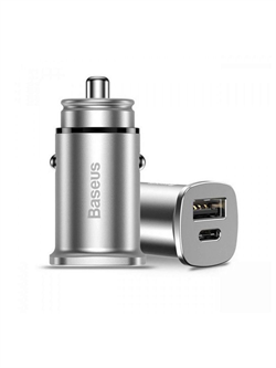 Автомобильная зарядка Baseus 30W Fast Charger BS-C16C (CCALL-BS0S) U+C серый 6953156281875 - фото 34632