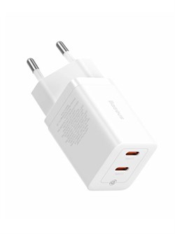 Зарядное устройство Baseus GaN5 Fast Charger C+C 40W CCGAN40CE-M CCGP180102 белый 6932172627911 - фото 34772
