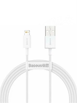 Кабель Baseus Superior Series Fast Charging Data USB - Lightning 20W 1.5m CALYS-B02 белый 6953156205444 - фото 34828