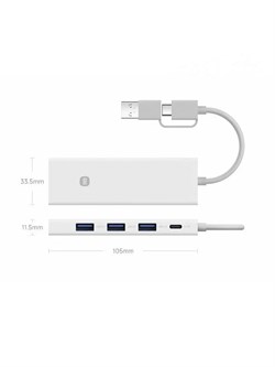Разветвитель хаб Xiaomi 4 в 1 USB 3.0 XMSTFXQ01YM BHR9450CN 6941812714041 - фото 34922