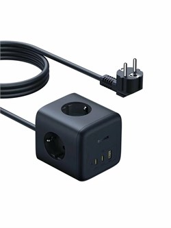 Сетевой фильтр удлинитель 1.5 метра Baseus EnerFill FA11 6 в 1 3AC+2C+1U 67W EU (EFMF67-EU) E00082100123-00 черный 6932172687526 - фото 35049