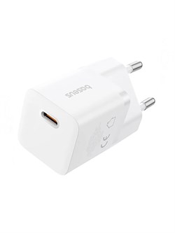 Сетевое зарядное устройство Baseus GaN5 Fast Charger mini 1C 25W CCGAN25E5-M P10110909213-00 белый 6932172658205 - фото 35119