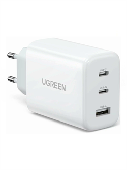 Сетевое зарядное устройство UGREEN CD275 (90496) USB-A+2хUSB-C 65W Fast Charger EU белый 6957303894963 - фото 35931