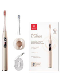 Электрическая зубная щетка Oclean X Pro Digital Н2076 золотой 6970810552553 - фото 36023