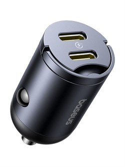 Автомобильное зарядное устройство Baseus Tiny Star Mini Quick Charge Car Charger 2C Port 30W VCHXX-CC C00035001121-03 черный 6932172677190 - фото 36771