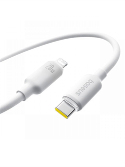 Кабель Baseus Foamed Silicone Type-C - Lightning Fast Charging Data Cable 20W 2.4A (E0426A01) 1метр, белый 6932172693954 - фото 37076