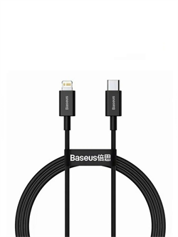 Кабель Baseus Superior Series Fast Charging Data Cable Type-C - Lightning 20W 1метр CATLYS-A01 черный 6953156205307 - фото 37114
