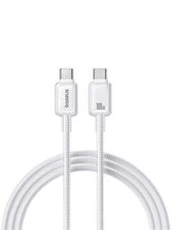 Кабель Baseus Crystal Fast Charging Type-C - Type-C 100W 2 м P10383100211-01 CB000132 Белый 6932172683290 - фото 37593