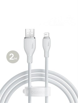 Кабель Baseus Pudding Series Fast Charging  Type-C - Lightning 2.4A 2м P10355700221-01 белый 6932172634179 - фото 38223