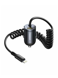 Автомобильное зарядное устройство Baseus Tiny Star Mini Car Charge Type-C Port Lightning Cable 30W VCHXX-C-L C00035001121-01 черный 6932172677220