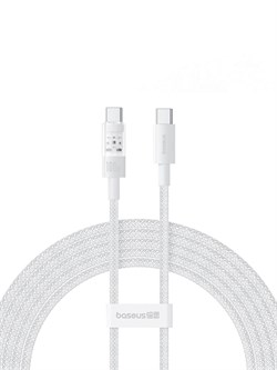 Кабель Baseus Gem Purely Lucent Type-C - Type-C 100W 2m P10373000211-01 CB000092 Белый 6932172658786