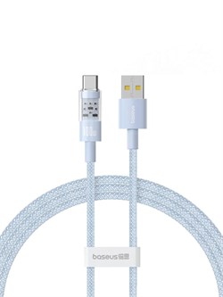 Кабель Baseus Gem Purely Lucent USB - Type-C 100W 2m P10373002311-01 CB000094 Голубой 6932172658724