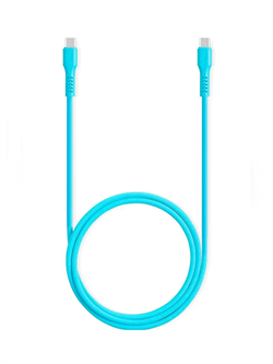 Кабель для зарядки и передачи данных TTEC USB-C - USB-C 60W PD / QC 1.2 м 2DK59NM голубой 8694470827308