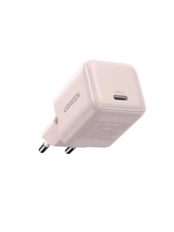 Сетевое зарядное устройство UGREEN X512 (55556) Mini 20W USB-C GaN Fast Charger EU розовый 6941876255566