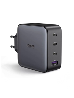 Сетевое зарядное устройство UGREEN CD226 (40747) Nexode 100W USB-A + 3*USB-C GaN Tech Fast Charger EU серый 6957303847471