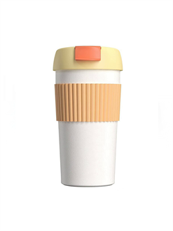 Термокружка непроливайка Kiss Kiss Fish Rainbow 490ml S-U45C белый/оранжевый 6939427201193