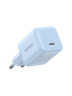 Сетевое зарядное устройство UGREEN X513 (65010) 30W USB-C GaN Fast Charger EU голубой 6941876260102