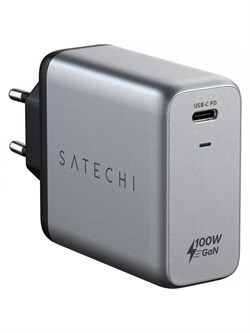 Сетевое зарядное устройство Satechi Gan Wall Charger USB-C 100W PD ST-UC100WSM-EU серый 879961009359