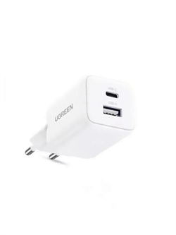 Сетевое зарядное устройство UGREEN X514 (65006) 20W 2-Port USB-C +USB GaN Fast Charger EU белый 6941876260065