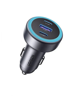 Автомобильное зарядное устройство в прикуриватель UGREEN EC307 (45843) 30W 3-Port Fast Car Charger серый 6941876248438