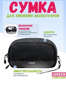 Органайзер для аксессуаров UGREEN LP930 (65556) Черный 6941876265565
