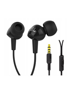 Проводные наушники с микрофоном JBL C100SI C100SIUBLK jack 3.5 mm черный 6925281915420