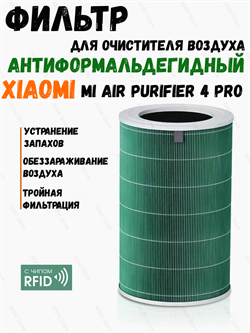 Антиформальдегидный фильтр Anni для очистителя воздуха Xiaomi Mi Air Purifier 4 Pro BE2311FCN зеленый 6974573755411